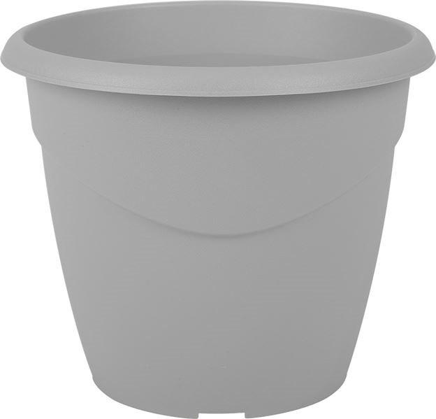 Pot rond marina 20 cm 3l gris béton