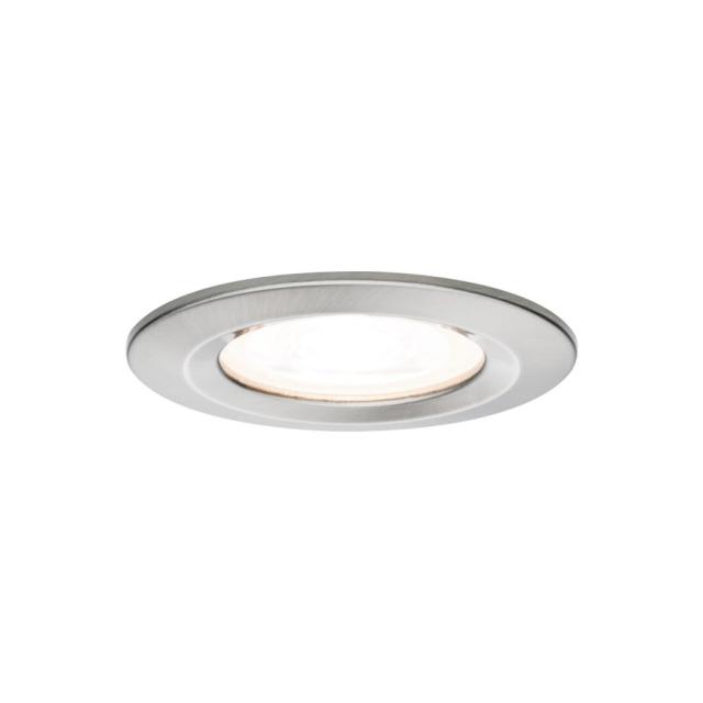 Encastré Nova fixe D.78mm GU10 x3 6,5W 460lm 2700K alu acier brossé 230V IP44