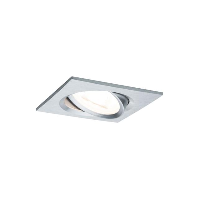 Encastré Nova orientable 50° 84x84mm GU10 x3 6,5W 460lm 2700K alu tourné 230V