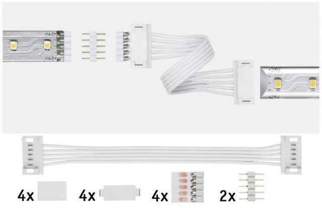 Pack 2 connecteurs univ.blanc function maxled