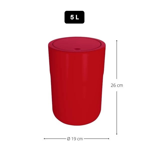 Poubelle cocco rouge