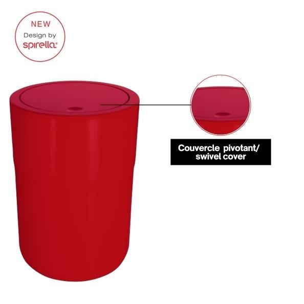 Poubelle cocco rouge