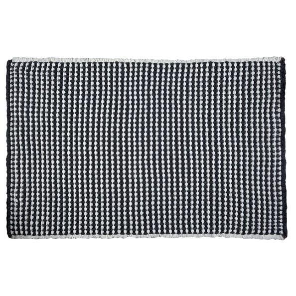 Tapis de bain 50x80cm cone noir/blanc