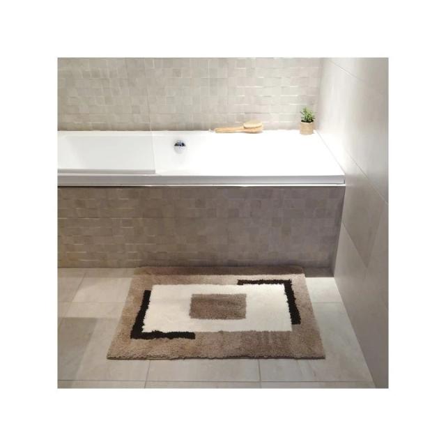 Tapis de bain 60x90 anela marron