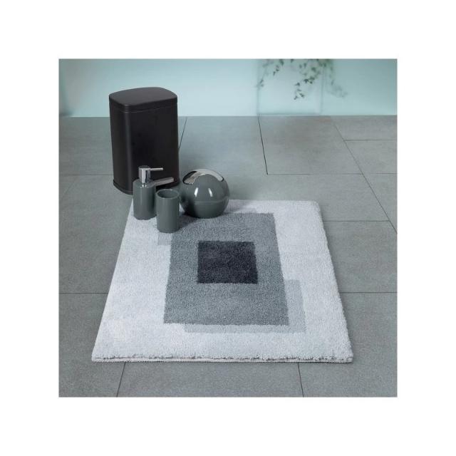 Tapis de bain 60x90 anela gris