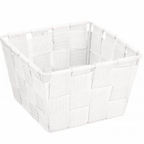 Corbeille de Rangement Adria Mini Square Blanc 14x14x9 cm - WENKO