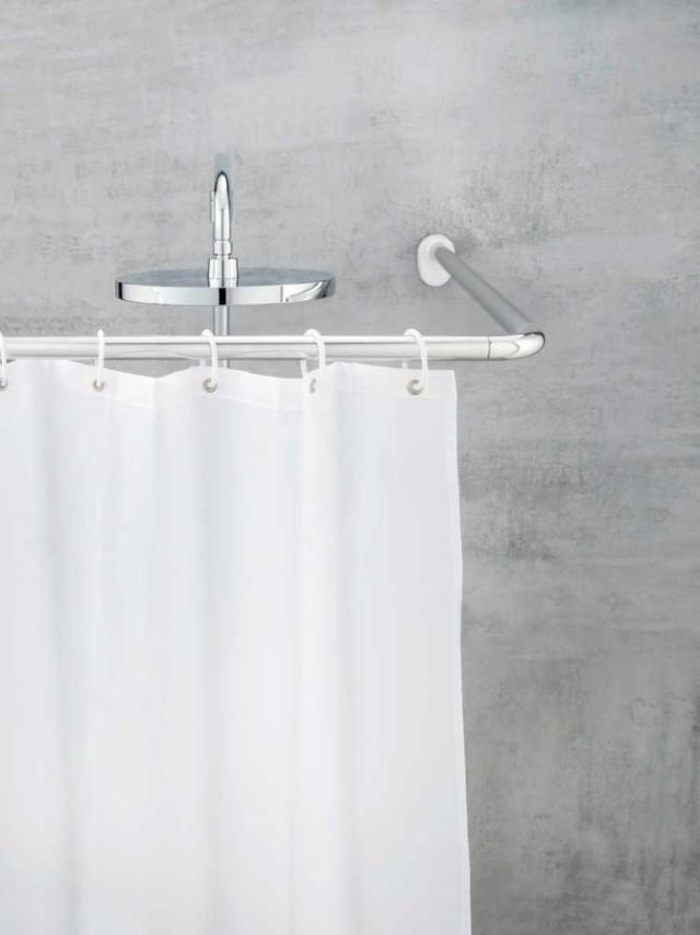 BARRE DOUCHE ANGLE D.25MM UNIVERSELLE CHROME