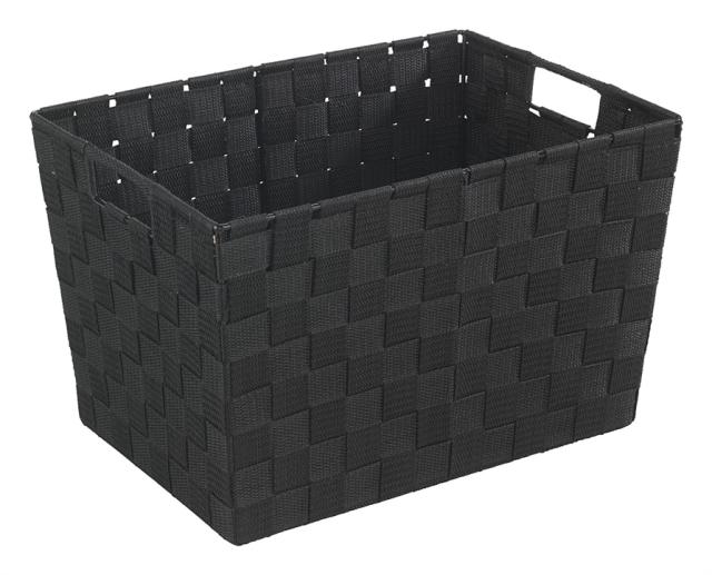 corbeille sdb adria m noir poly. 35 x 25 x 20 cm - WENKO