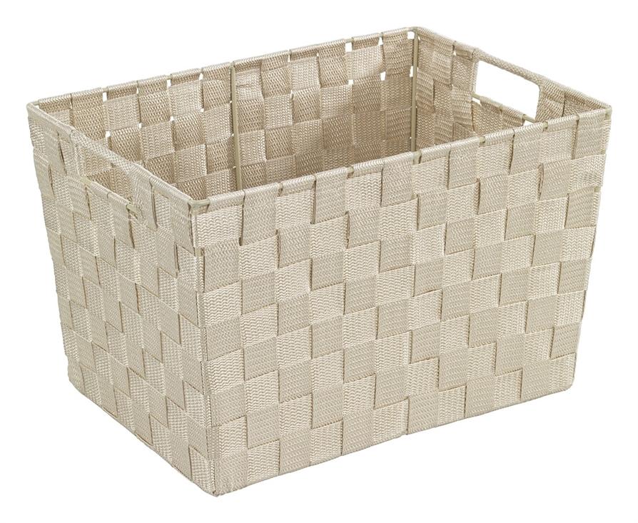 corbeille sdb adria m beige poly. 35 x 25 x 20 cm - WENKO