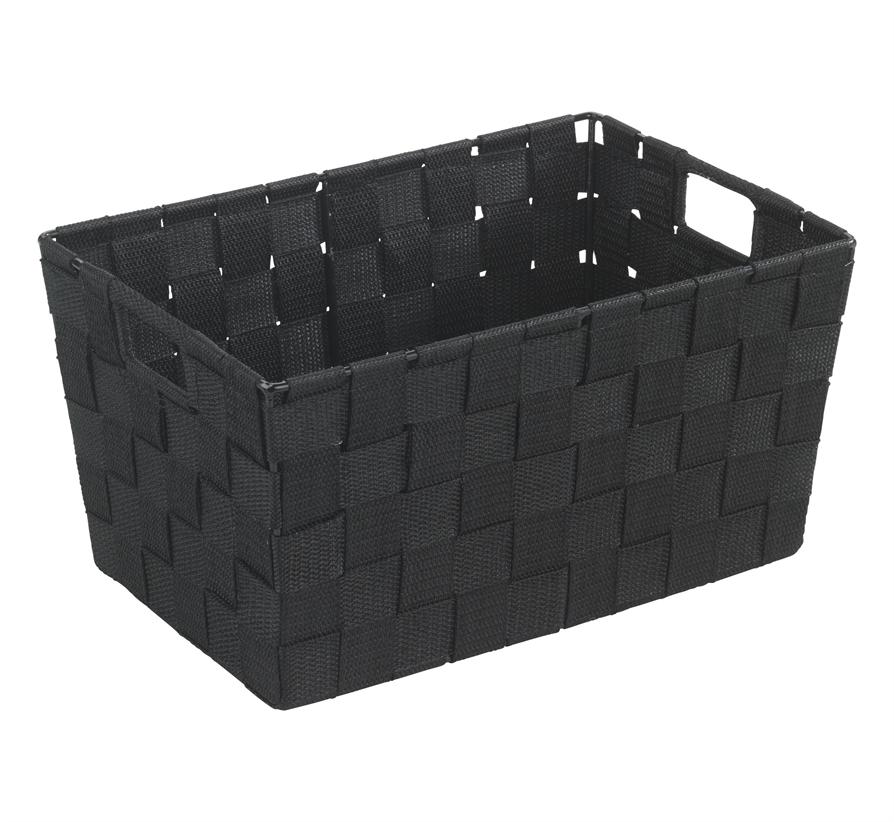 corbeille sdb adria s noir poly. 30x20x15 cm - WENKO