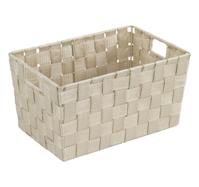 corbeille sdb adria beige poly. 30 x 20 x 15 cm - WENKO