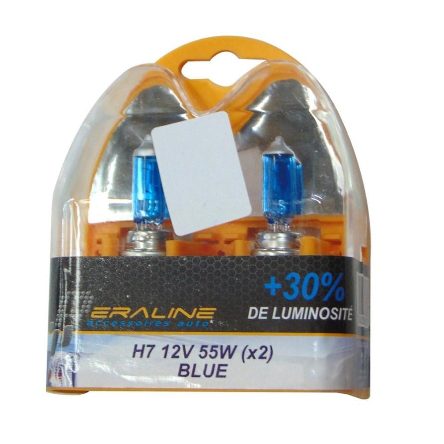 Coffret 2 lampes h7 bleu xenon