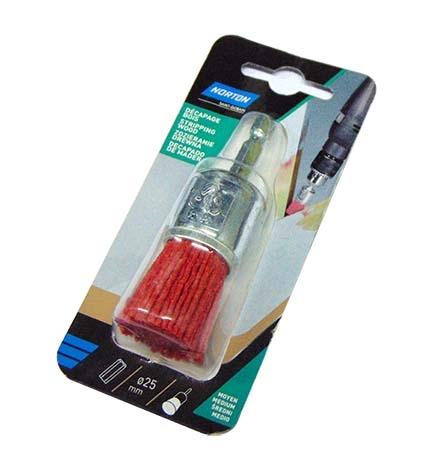 BROSSE PERCEUSE PINCEAU NYLON ROUGE 25