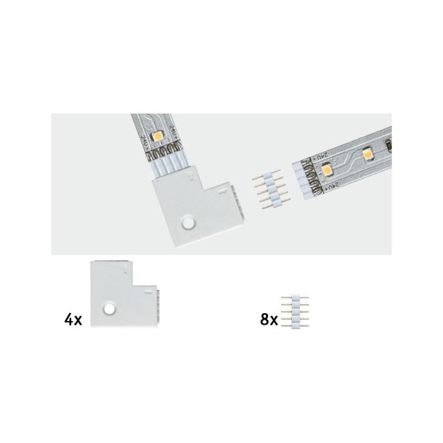 Connecteur d''Angle Ruban MaxLED 90°Quatro Blanc