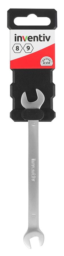 Clé plate 8/9mm chrome vanadium - INVENTIV