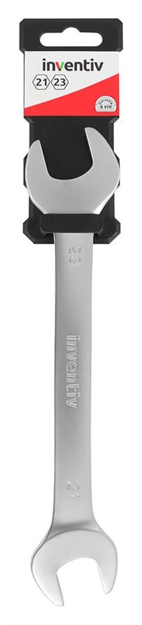 Clé plate 21/23mm chrome vanadium - INVENTIV