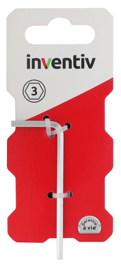 Clé mâle 3mm chrome vanadium - INVENTIV