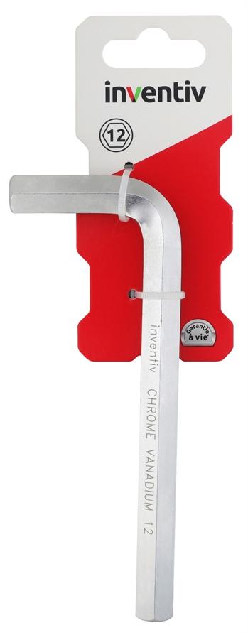 Clé mâle 12mm chrome vanadium - INVENTIV