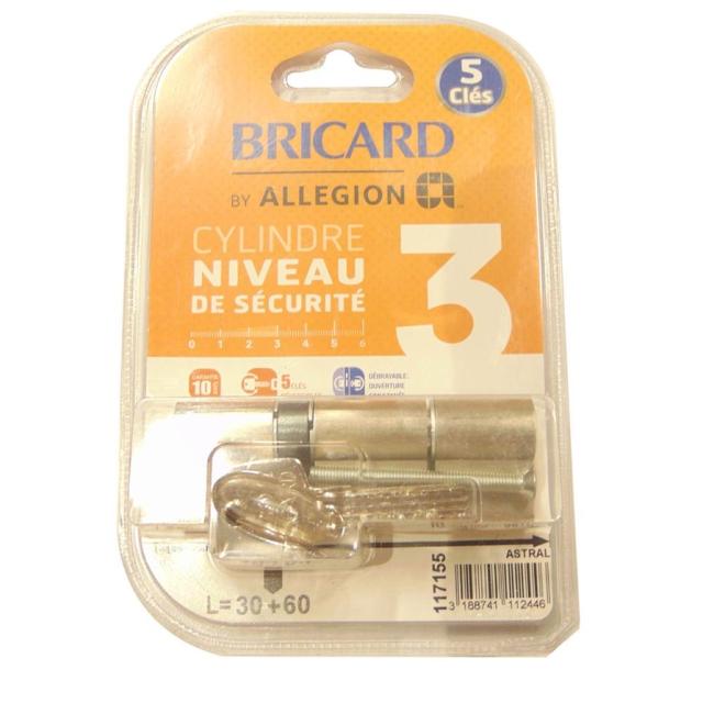 Bricard 117155 - Cylindre Astral 40x60mm debrayable