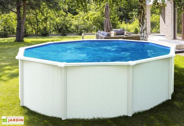 Kit Piscine en Métal Hors-Sol Ronde Saphir 390X120CM 