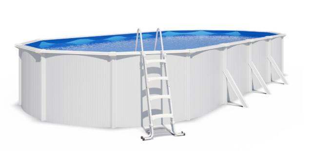 Kit Piscine en Acier Hors Sol Ovale - 940x485x132 Saphir 