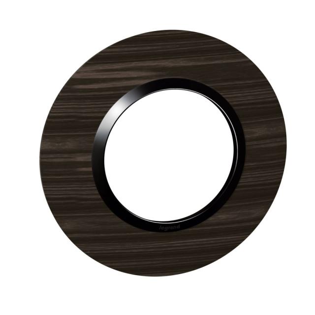 Plaque ronde dooxie 1p bois ébène