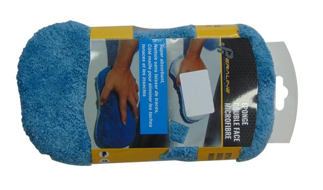 Eponge double face microfibre 20x10x4,5cm