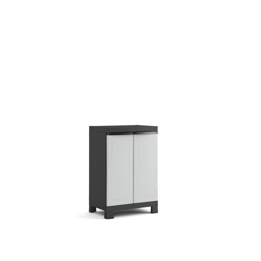 Armoire practical basse gris/noir