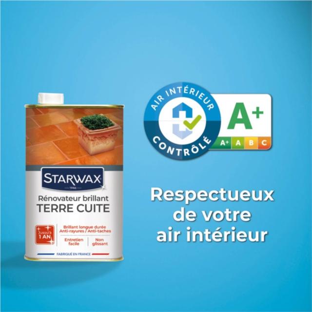 Rénovateur Brillant Haute Protection pour Tomettes et Terres Cuites 1L - STARWAX