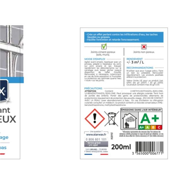Imperméabilisant pour Joints 200ml - STARWAX