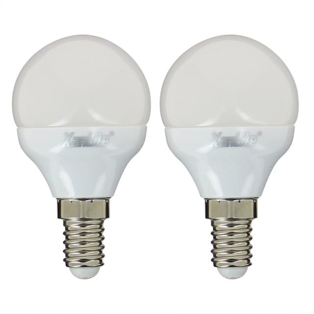 2 ampoules led SMD E27 470lm 4,9W Blanc chaud - XANLITE