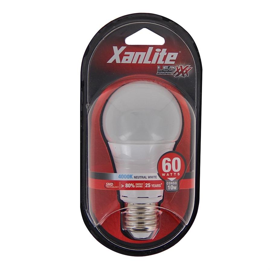 Ampoule LED SMD Blanc E27 806lm 9W Blanc neutre - XANLITE