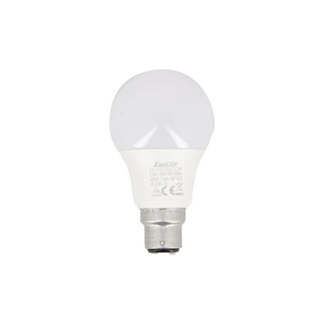 2 Ampoules SMD LED A60 Opaque B22 806lm 60W 4000K Blanc neutre