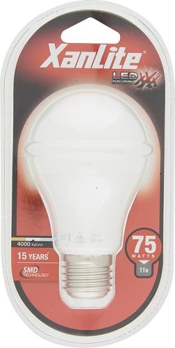 Ampoule LED SMD Blanc E27 1055lm 11W Blanc neutre - XANLITE