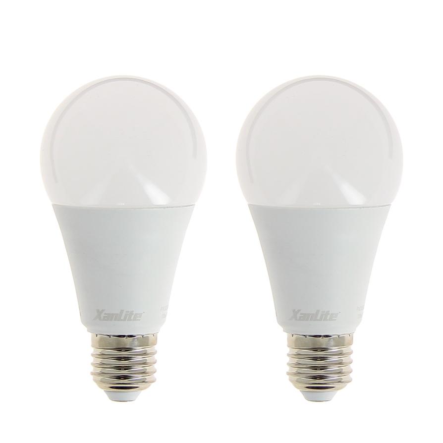 2 ampoules LED SMD E27 1521lm 11W Blanc chaud - XANLITE