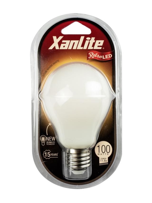 Ampoule LED Filament Blanc E27 1521lm 11,8W Blanc chaud - XANLITE