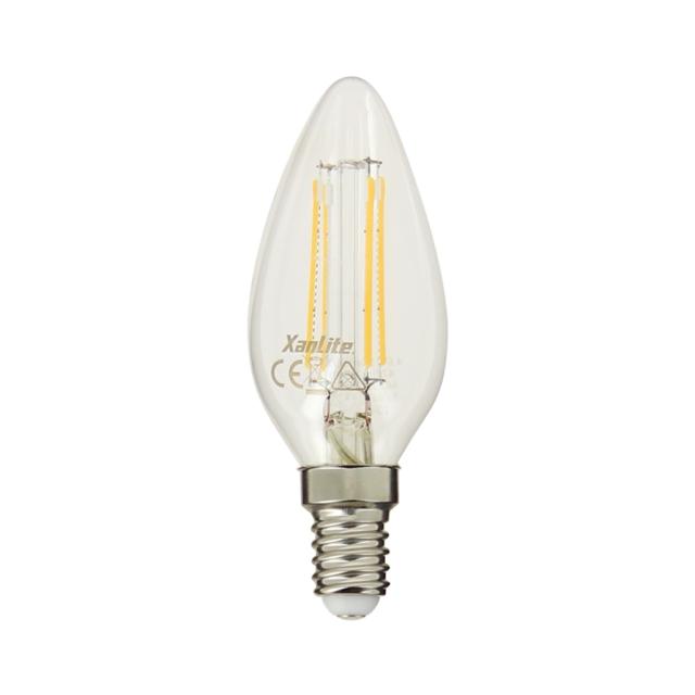 Ampoule LED Filament Transparent E27 470lm 4W Blanc neutre - XANLITE