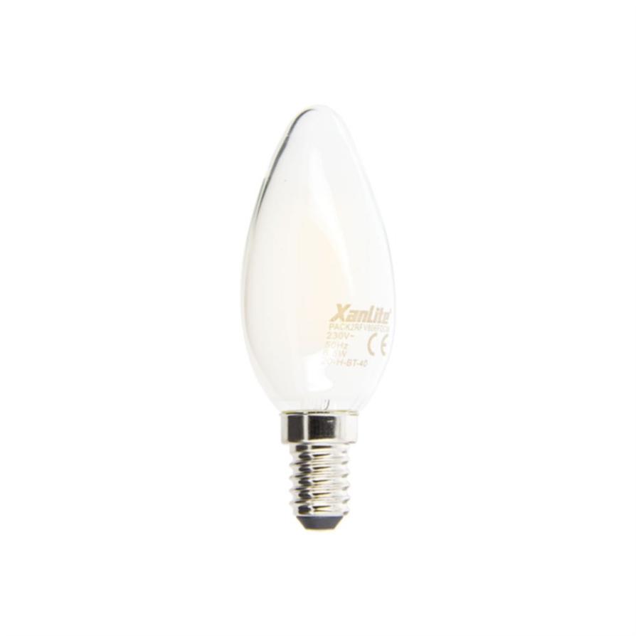 2 Ampoules Filament LED Flamme Opaque E14 806lm 60W 2700K Blanc chaud