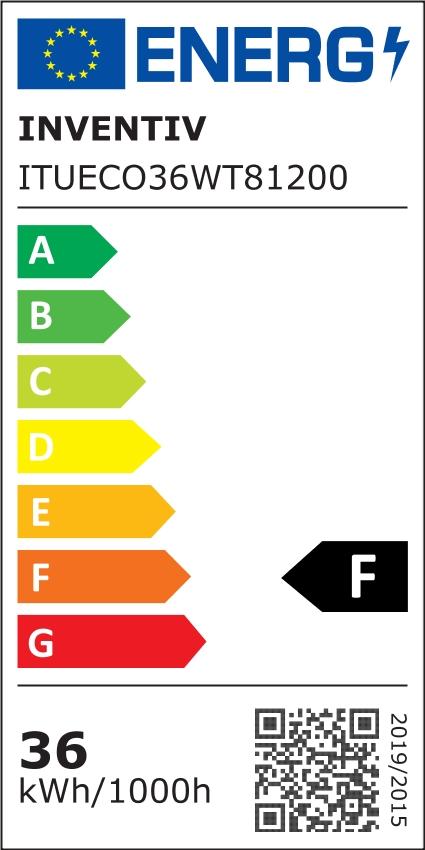 Tube fluo T8 36W 1,2m 3350lm 2700K - INVENTIV