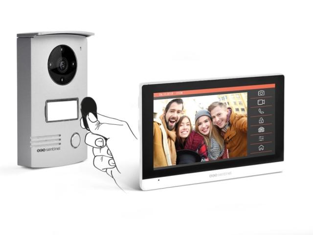 Interphone vidéo filaire avec badges VisioDoor 7+ RFID SCS SENTINEL