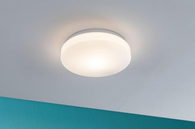 SDB plafonnier Axin IP44 max.18W E27 D.260mm plastique blanc 230V