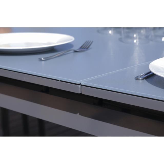 Table abricot 190/250x100 verre texture