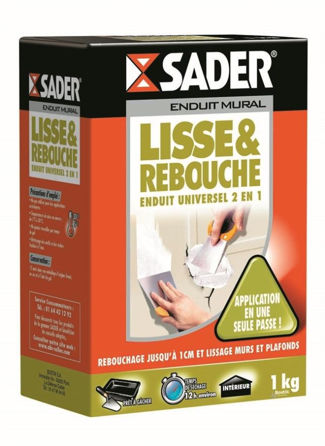 Enduit lisse et rebouche universel 2 en 1 en poudre 1kg