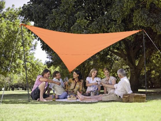 voile d''ombrage complète triangulaire 3.60m - serenity terra cotta - JARDILINE