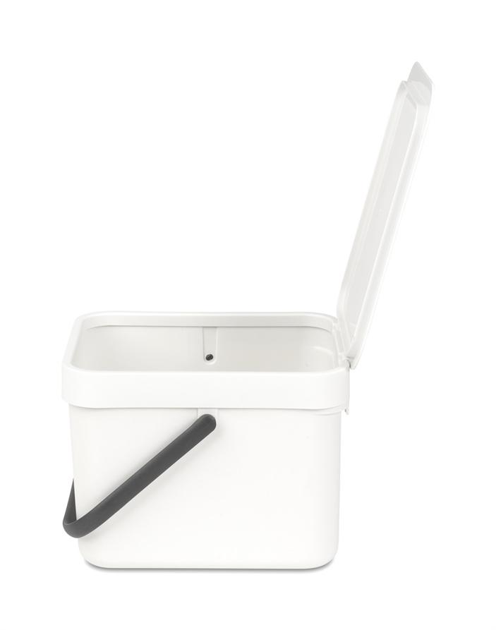 Poubelle Cuisine Sort&Go 6L Blanc - BRABANTIA