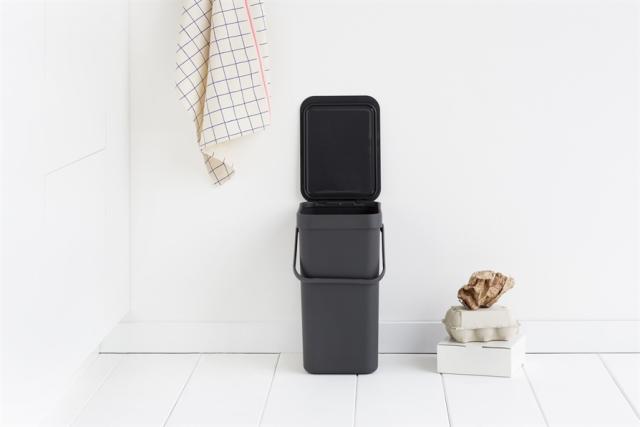 Poubelle Cuisine Sort&Go 12L Gris - BRABANTIA 