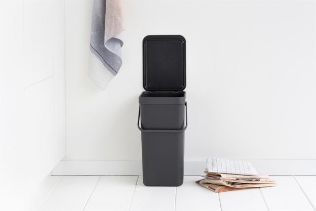 Poubelle Cuisine Sort&Go 16L Gris - BRABANTIA 