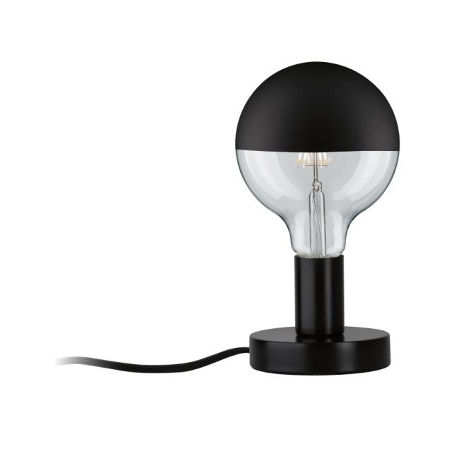 Lampe à poser LED Haldor E27 max60W métal Noir 230V sans ampoule