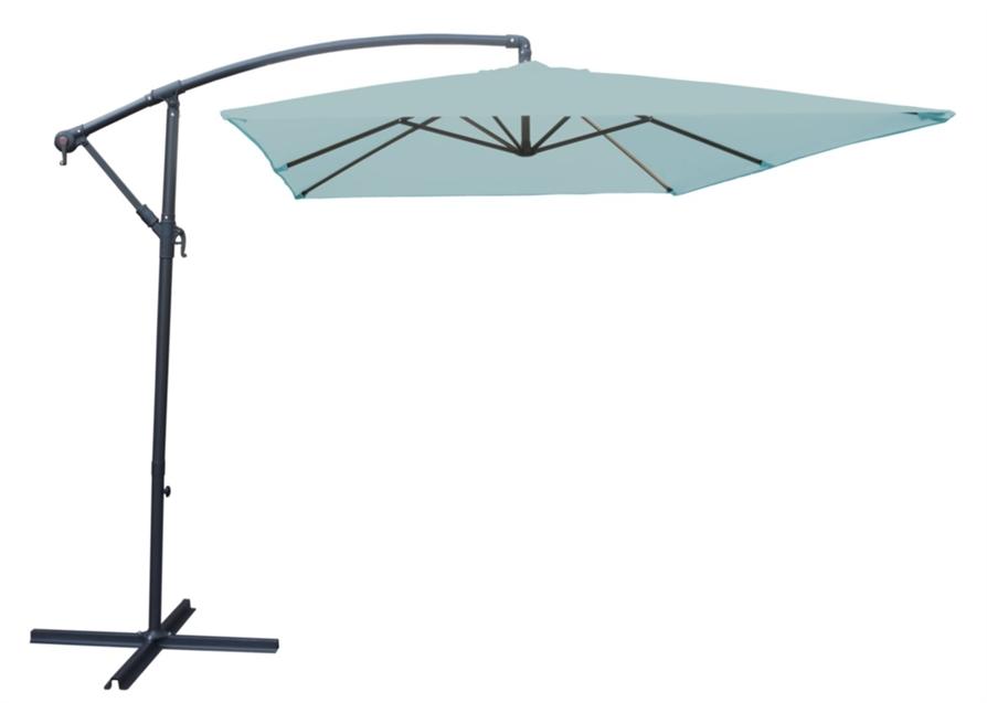 Parasol déporté Alto bleu island 3x2m