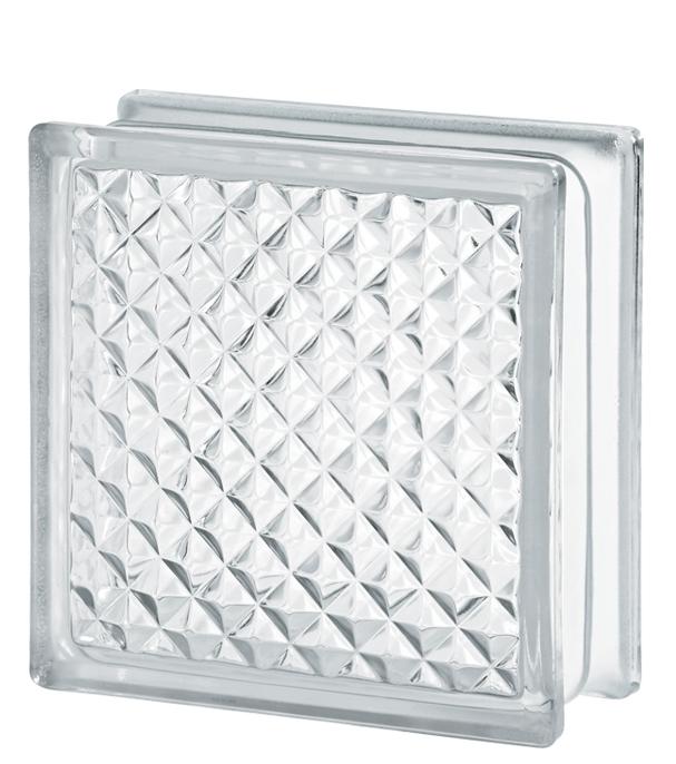 BRIQUE DE VERRE CLEAR CROSS INCOLORE  INCA VE - 19x19x8cm